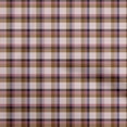 thumbnail image 1 of oneOone Rayon Brown Fabric Check Sewing Craft Projects Fabric Prints By Yard 56 Inch Wide, 1 of 4