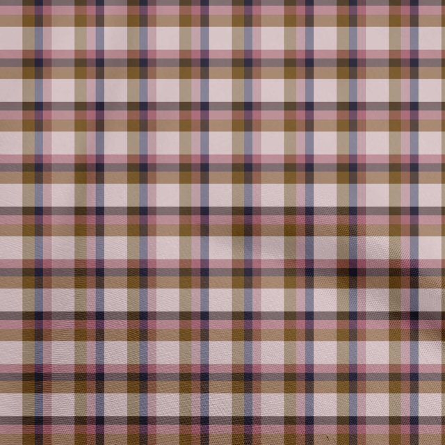 oneOone Rayon Brown Fabric Check Sewing Craft Projects Fabric Prints By Yard 56 Inch Wide