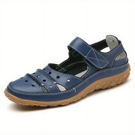 

Non-Slip Out Closed Toe Faux Leather Women s Summer Sandals