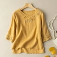 thumbnail image 2 of Active Tops Women Casual Tees Running Shirts Women Long Sleeves Apparel T Women T Shirt Summer Women Thin Long Sleeve Shirt Long Sleeve Compression Shirt Women Loose Fit Workout Yellow XXL, 2 of 4