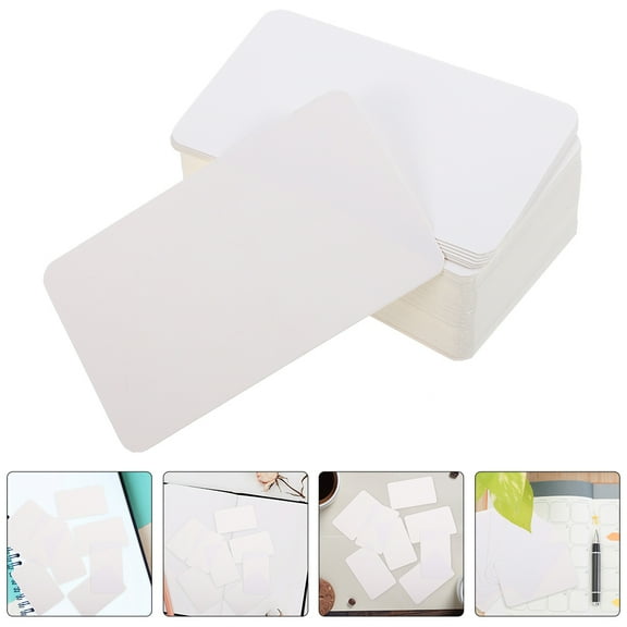 GOOHOCHY Paper Card Note Cards White 300Pcs Blank Note Taking School Use