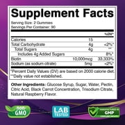 (2 pack) VITABOD Biotin Gummies 10000mcg for Healthy Hair, Skin & Nails Growth Vitamins for Women, Men & Kids - Vegan, Non-GMO, Hair Growth Supplement 180 Gummies