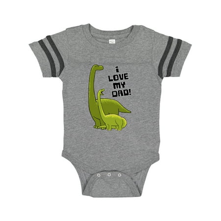 

Inktastic I Love my Dad with Baby and Daddy Brontosauruses Gift Baby Boy or Baby Girl Bodysuit