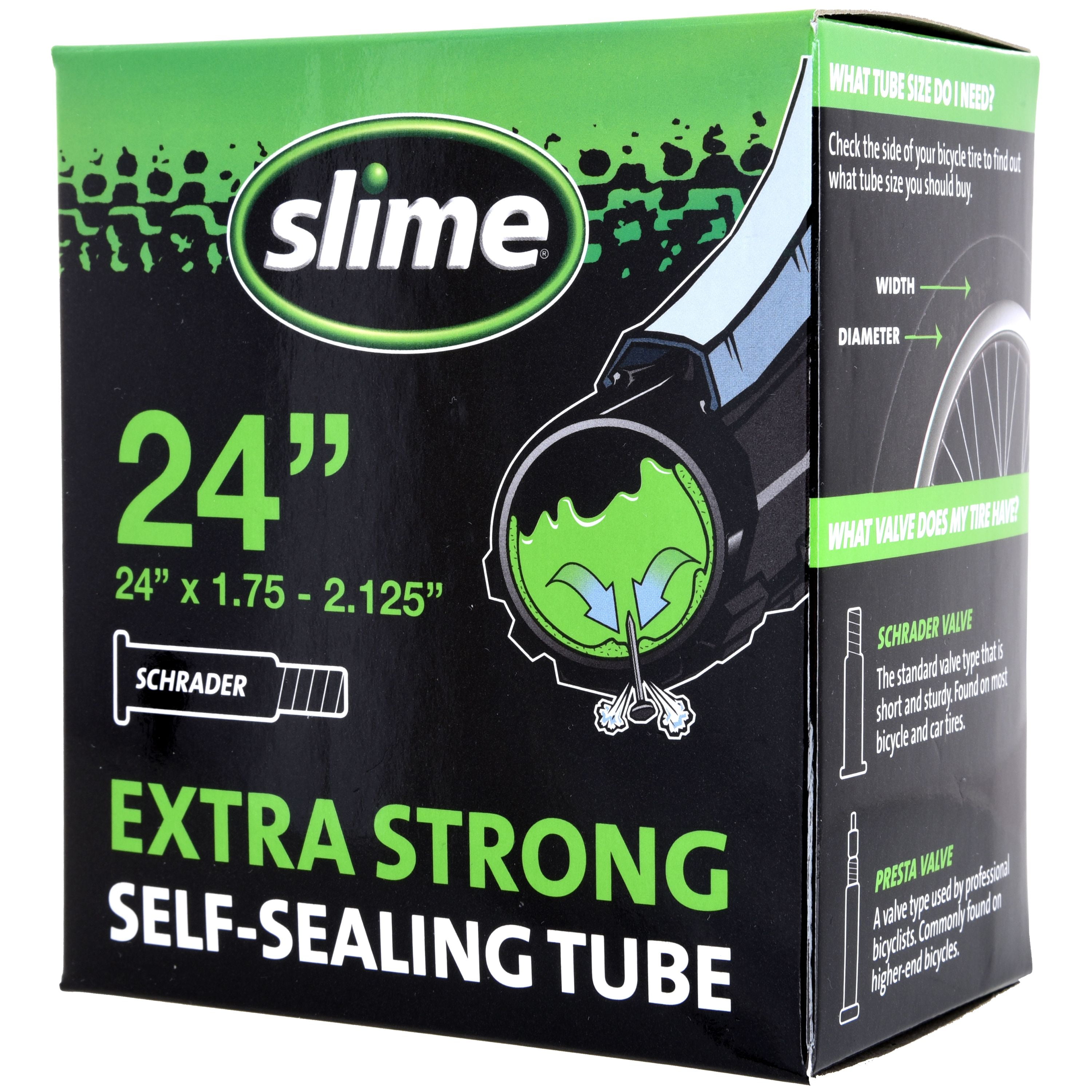 Slime Smart 26" x 1.75-2.125" Presta Bike Tyre Self Sealing Inner Tubes 