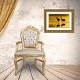 thumbnail image 3 of Illg, Cathy and Gordon 14x11 Gold Ornate Wood Framed with Double Matting Museum Art Print Titled - New Mexico Silhouette of Sandhill cranes, 3 of 4