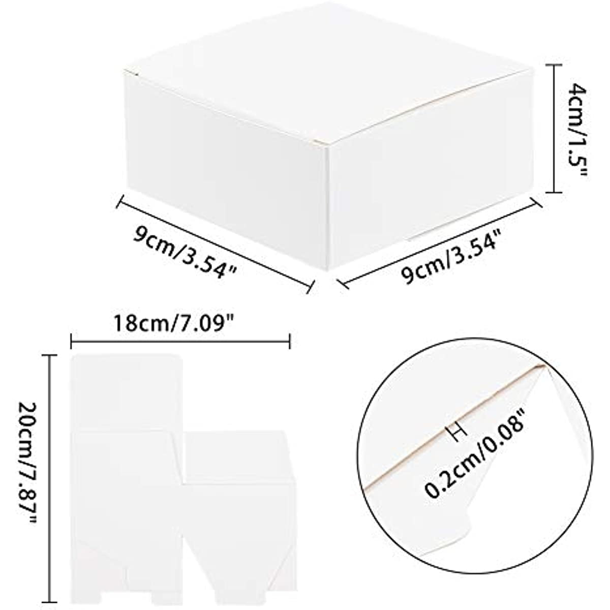 5 x 5 x 3 (OD) WHITE Freezer Box w/81-Place Divider - Brimar Packaging USA