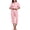 Pink, variant on EA'S SECRET 100% Cotton Pajamas for Women Set Short SleeveSleepwear Button Down Loungewear Capri Summer Pajama Pants with Pockets(Light Blue,L)