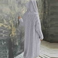 thumbnail image 3 of New Year's Deals!GATXVG Ankle Length Coats for Women Chunky Knit Sweater with Hood Long Sleeve Open Front Warm Long Cardigans with Pockets on Clearance, 3 of 4