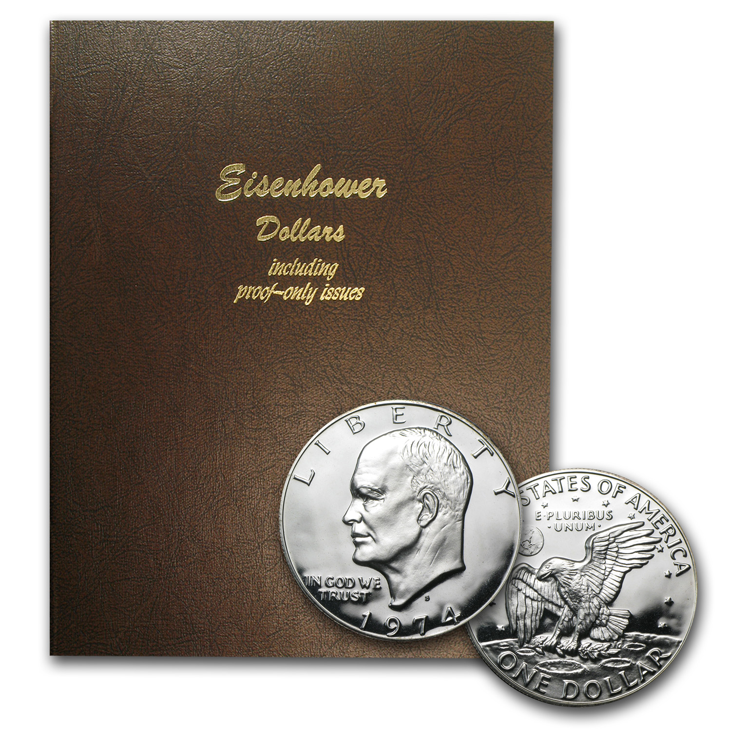Eisenhower Dollars 1971-1976 Whitman Folder with 19 Unmarked Slots