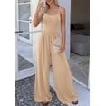 thumbnail image 3 of PRETTYGARDEN Jumpsuits for Women Sleeveless Strap Wide Leg Date Night Rompers Beach Vacation One Piece Summer Outfits, 3 of 10
