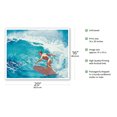 thumbnail image 2 of Ride the Wave (Heʻe Ka Nalu) - Hawaiian Surfer - From an Original Watercolor Painting by Janet Stewart - Fine Art Matte Paper Print (Unframed) 16x20in, 2 of 4
