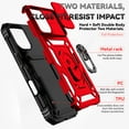 thumbnail image 4 of ELEHOLD Case for iPhone 16 Plus, Military Grade Heavy Duty Protection Case with Slide Camera Cover & Rotated Ring Kickstand,Red, 4 of 8