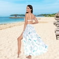 thumbnail image 5 of Women Sarong Wraps Pickleball Blue Swimsuit Beach Pareo Bikini Coverups Skirt L, 5 of 7