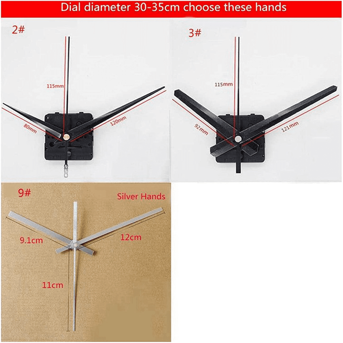 2X Clock Movement Music Box Silent Sweep Quartz Mechanism Wall Clock Replacement Part