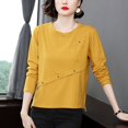 thumbnail image 1 of Otoño e invierno nueva camiseta de manga larga ropa de otoño para mujer camisa de fondo de mediana edad ropa exterior de primavera y otoño camiseta suelta, 1 of 4