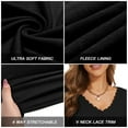 thumbnail image 4 of Women Thermal Tops Long Sleeve V Neck Lace Fleece Lined Warm Basic Fitted Tops Base Layer Thermal Underwear Tops, 4 of 6