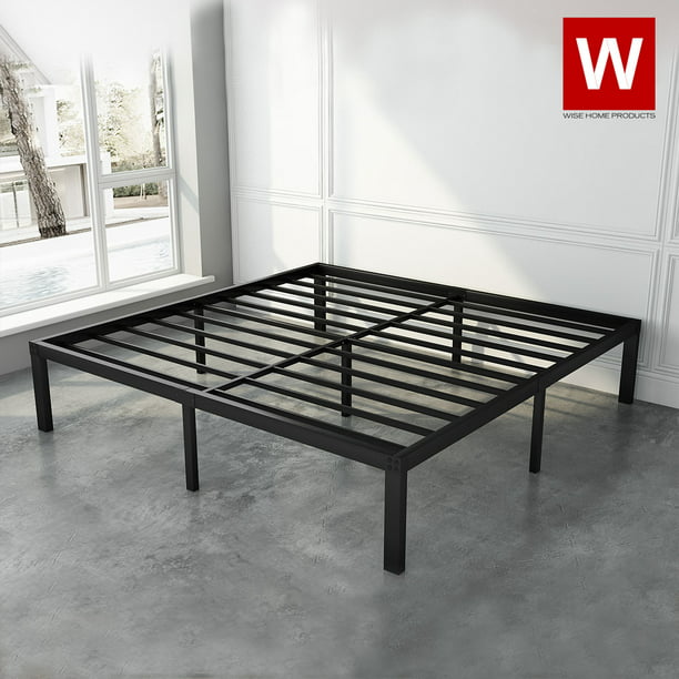 Cali King Size Metal Platform Bed Frame, Tall King Size Bed Frame With Storage