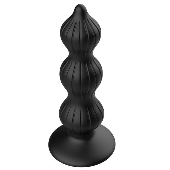 Mucalis 5.3" Butt Plug with Suction Cup Hand-free Play Anal Plug for Women Man Couples,Black
