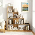 thumbnail image 3 of Topbuy 4-Layer Corner Storage Rack Freestanding Display Bookshelf Burlywood, 3 of 9