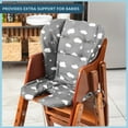 thumbnail image 2 of Todays Kids Baby High Chair Cover Pad - Wooden High Chair Cushion, High Chair Cover Replacement, Machine Washable & Easy to Install, Clouds Pattern, 2 of 7