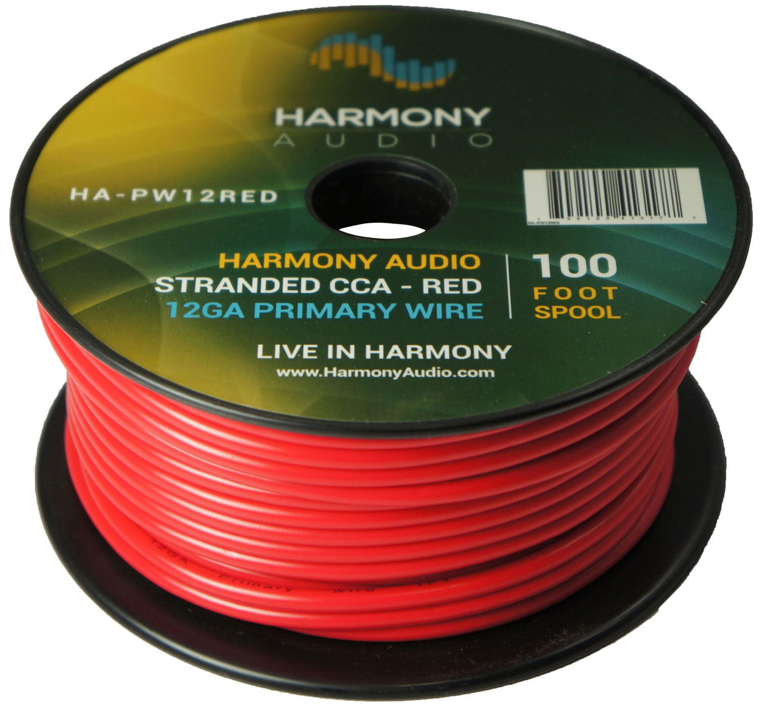 Harmony Audio Ha Pw12red Primary Single Conductor 12 Gauge Red