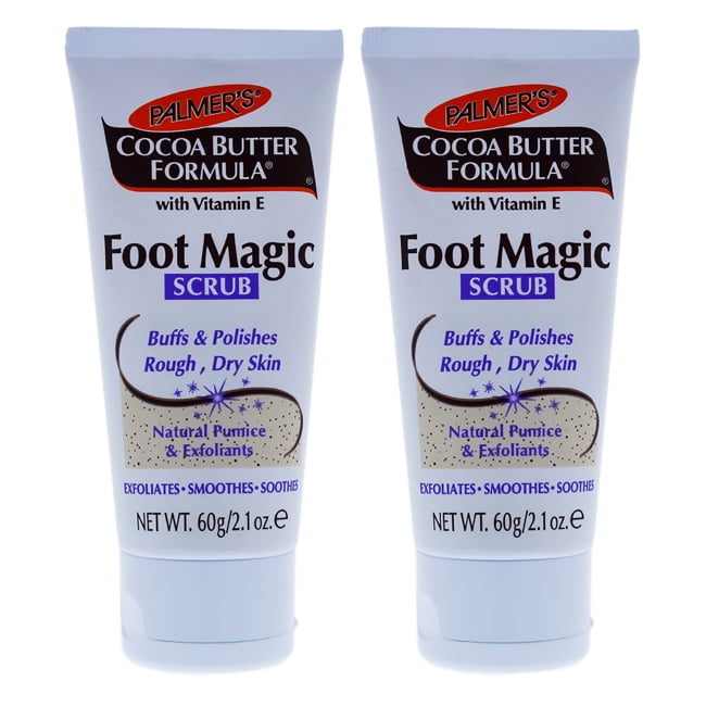 Cocoa Butter Foot Magic Scrub - Pack of 2 by Palmers for Unisex - 2.1 oz Scrub