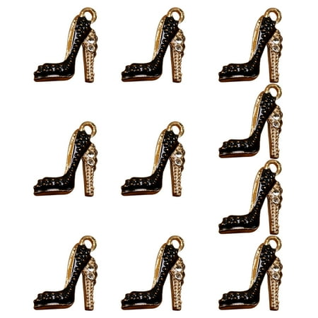 GOOHOCHY 10 PCS Heel High Heels Pendant Earrings Anklet Charm Outstanding Jewelry Miss