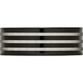 thumbnail image 3 of Titanium Polished 8mm Black Ip-Plated With Satin Stripes Band (Size 12) Made In China tb242-12, 3 of 5