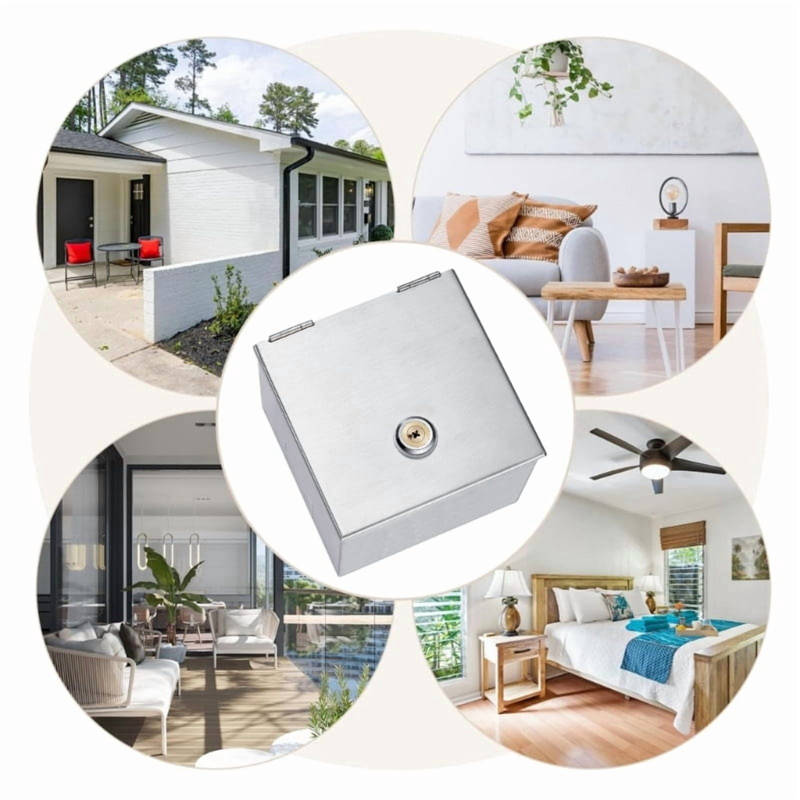 Zecic Stainless Steel Weatherproof Electrical Socket Protective Box for Outdoor Use