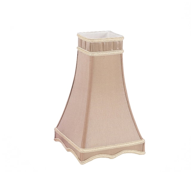 ZWP European Silk Lampshades Designer Tower Shape Coffee Color Modern Trendy Decorative Handmade Lamp Shade For Table Floor Lamp