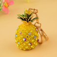 thumbnail image 3 of LLavero de coche de bolsa fina, colgante de llave de coche de piña de circonita cúbica con incrustaciones completas, lindo de gama alta coreana, pequeño regalo de diamantes de imitación, 3 of 4