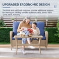 thumbnail image 6 of Bellefurn 5 Pieces Patio Furniture Sets with Outdoor Swivel Rocker Chairs Rattan 3-Seater Sofa and Coffee Table,Outdoor Conversation Set for Porch Deck Backyard Poolside, 6 of 10