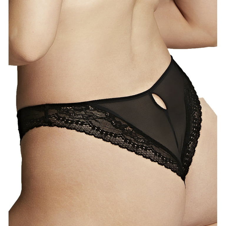 cleo lace brazilian briefs - Black