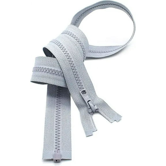 YKK® 32" Vislon Zipper ~ YKK #5 Molded Plastic ~ Separating - 119 Lite Grey (1 Zipper/Pack)