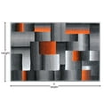 thumbnail image 5 of Masada Rugs Modern Contemporary Mat Area Rug, Orange Grey Black (2 Feet X 3 Feet) Mat, 5 of 7