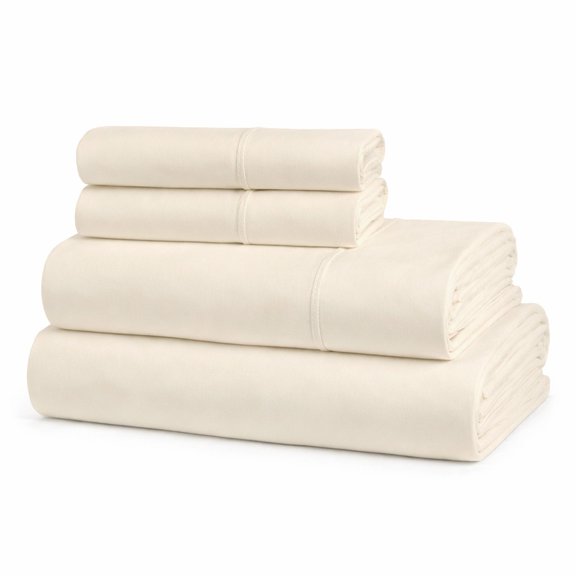 Superior 1000 TC Egyptian Cotton Marrow Stitch Deep Pocket Sheet Set, Full, Ivory