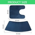 thumbnail image 2 of Tripumer 2 Pcs Curved Bath Rug Bath Mat Bathroom Rugs Toilet Mats for Corner Bath Tub Quadrant Shower Stall Navy Blue, 2 of 7