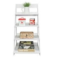 thumbnail image 5 of Ktaxon 4-Tier Wood Plastic Trapezoidal Bookshelf and Bookcase Storage Rack Waterproof, White, 5 of 6