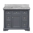 thumbnail image 3 of Sydney 42" Bathroom Vanity with Marine Gray Cabinet and Carrara Marble Top, 3 of 6