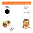 thumbnail image 4 of Insertos Roscados 5/16-18 Insertos para Madera Insertos Roscados de Acero para Muebles de Madera Tornillo HELIFOUNER 40 Piezas Insertos Roscados 5/16 -18 x 15 mm con Llave Hexagonal para Muebles de Ma, 4 of 5