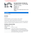 thumbnail image 2 of Rear Brake Pad Rotor and Caliper Set - Compatible with 2011 - 2014 Ford Edge 2012 2013, 2 of 2