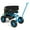 Blue, variant on GVN Garden Wagon Cart,Utility Grocery Wagon,Rolling Garden Cart with Height Adjustable Swivel Seat and Storage Basket-Blue