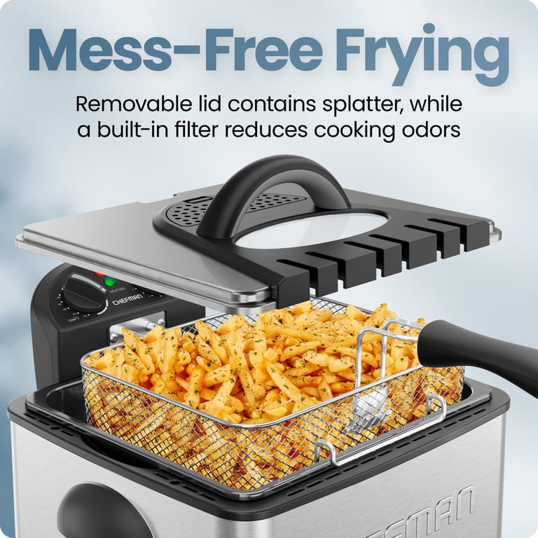 Chefman, Deep Fryer, XL Capacity, 4.5L Stainless Steel - Walmart.com