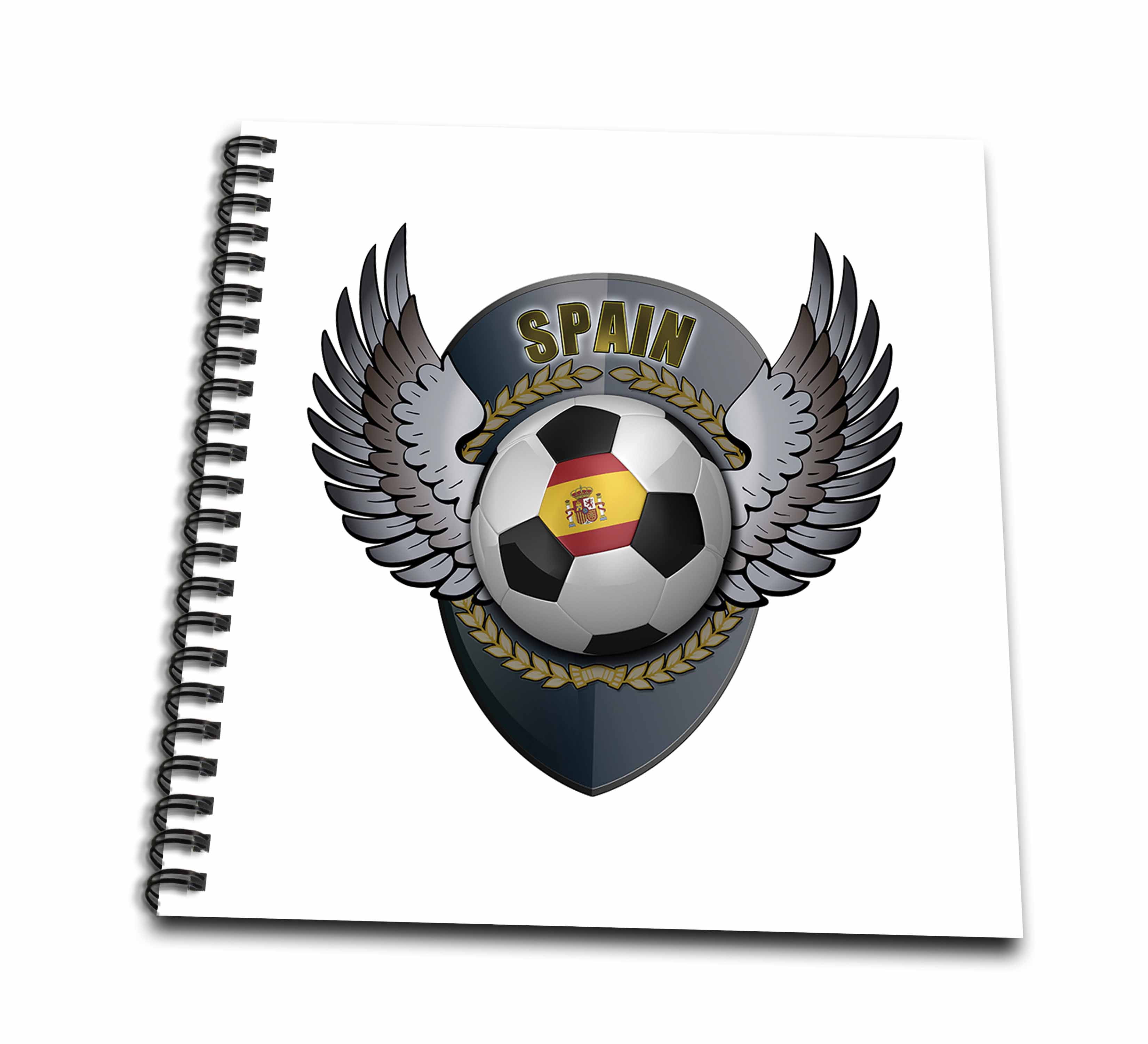 3drose Spain Soccer Ball With Crest Team Football Spanish Drawing Book 8 By 8 Inch Walmart Com Walmart Com