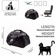 thumbnail image 4 of Pet Travel Carrier Portable Bag for Cats, Dogs, Kittens or Puppies, Collapsible, Durable, Airline Approved, Travel Friendly, Large Size, 21"L x 10"W x16"H, Black, 4 of 4