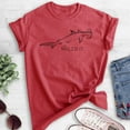 thumbnail image 2 of Nailed It Hammerhead Shark Shirt, Unisex Women's Men's Shirt, Funny Shark Shirt, Shark Tee Funny Shark Meme, Heather Red, Medium, 2 of 6