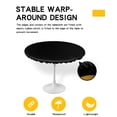 thumbnail image 4 of Zen Bamboo Stone Nature Round Elastic Edged Table Cover Protector Cloth Waterproof Polyester Rectangle Fitted Tablecloth, 4 of 5