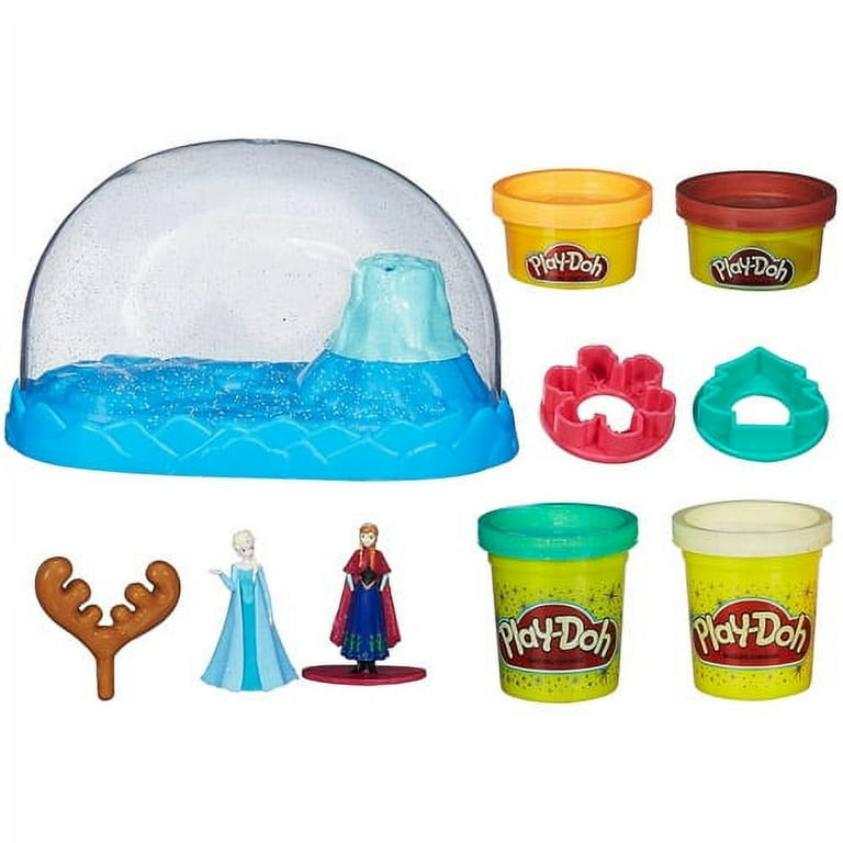 Play Doh Disney Frozen Sparkle Snow Dome Set with 4 Cans of Play Doh