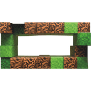 SS11230 Video Game Gold Mine Crafting Pixel Block Cube Window Stand In Cardboard Cutout Standee Standup
