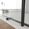 thumbnail image 4 of BARONAGE 50-60 " W x 70" H Frameless Double Sliding Soft-Close Shower Door, Noiseless Shatterproof Shower Door, 5/16"(8mm) Laminated Glass Premium Tempered Glass Shower (Matte Black Towel Bars), 4 of 18